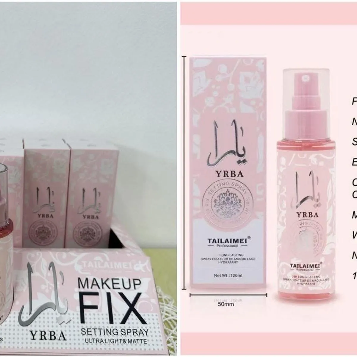 Spray Utrwalający Makijaż YARA Ultra Light 120ml