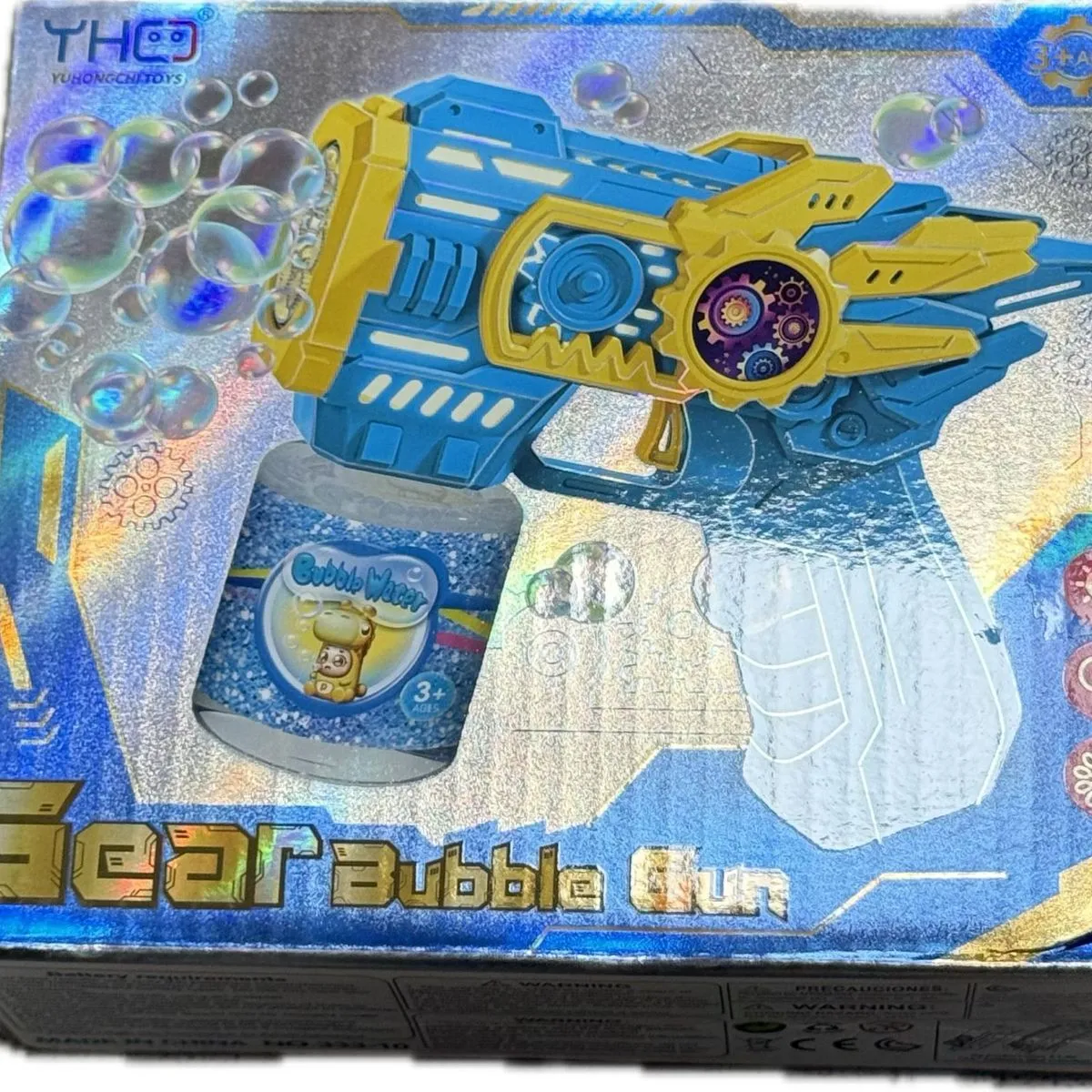 Pistolet do baniek mydlanych Fear Bubble Gun niebiesko-żółty