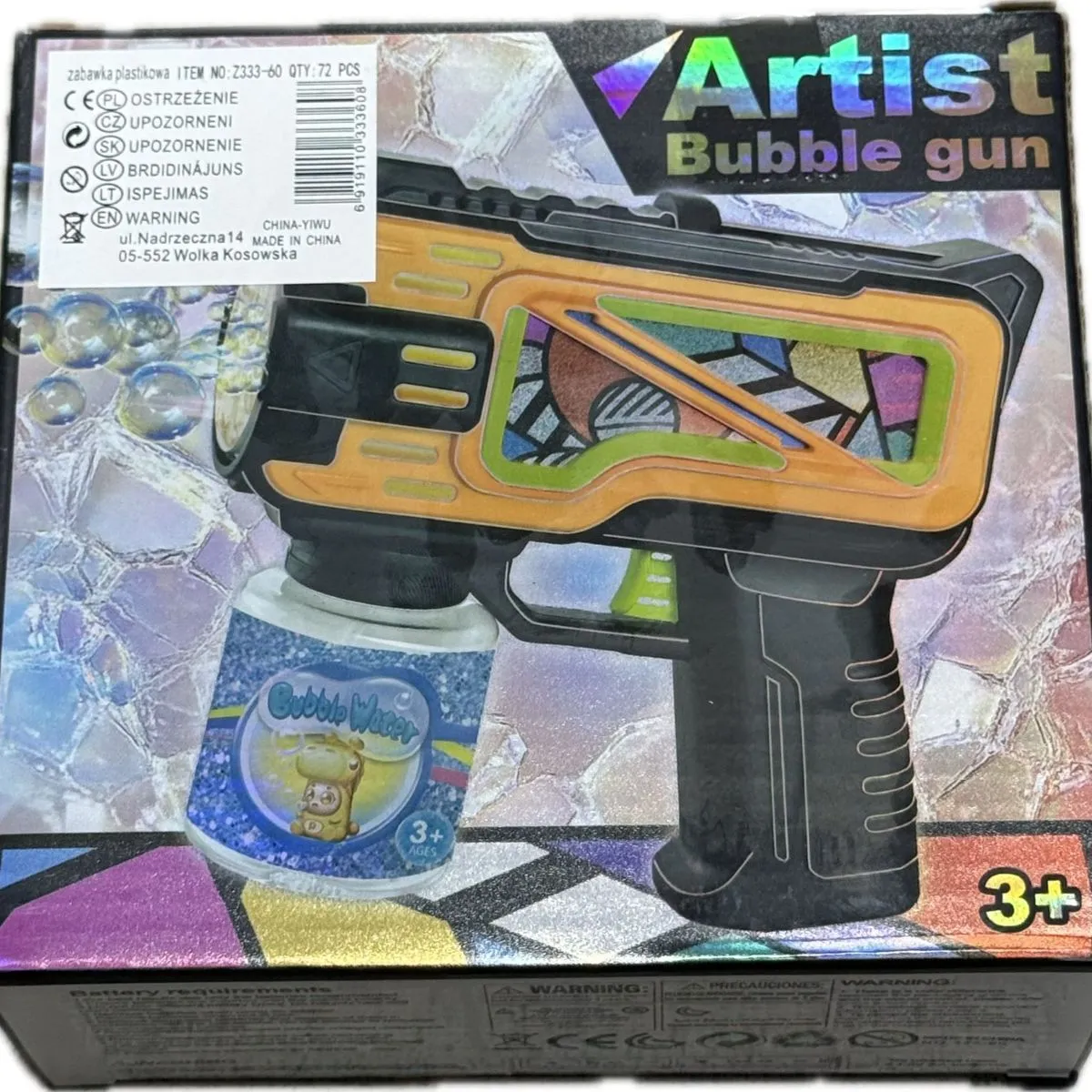 Pistolet do baniek mydlanych Artistist Bubble Gun 3+