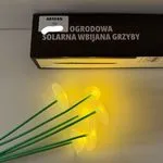 Zestaw 2 Lampki Ogrodowe Solarne Wbijane Grzyby A610N
