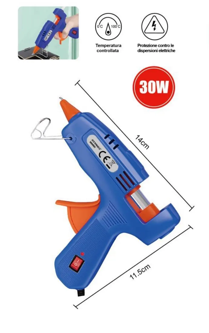 Pistolet do kleju na gorąco 30W 14cm