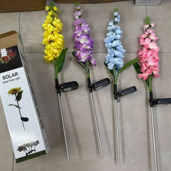 Dekoracyjne Lampy Solarne Kwieciste do Ogrodu 2PCS