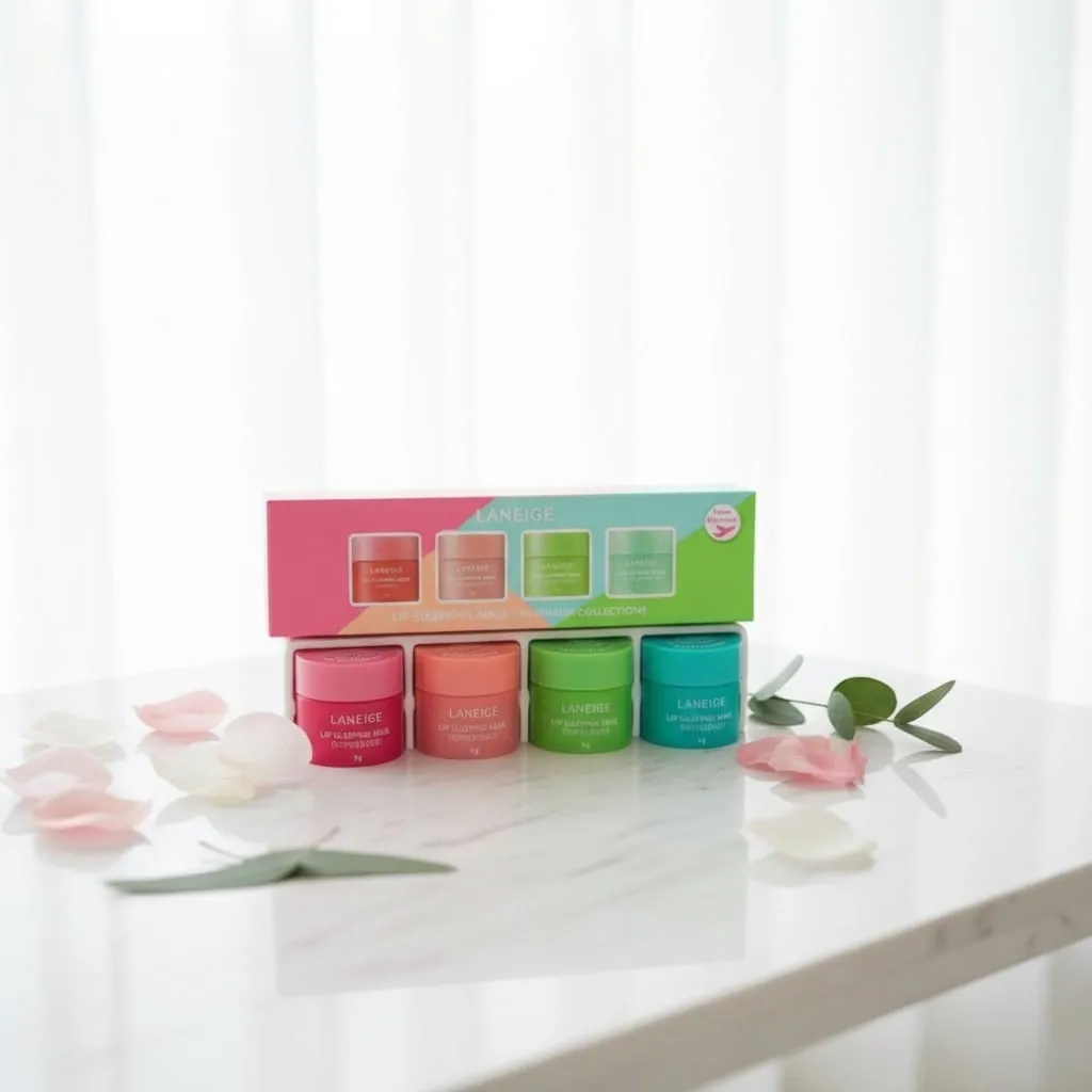 Zestaw 4 masek w płachcie do ust Laneige Lip Sleeping Mask
