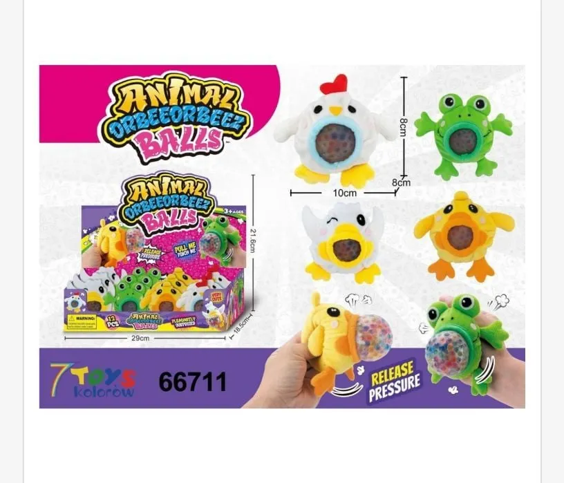 Gniotki Animal Orbeez Balls Zwierzęta Squeeze Toys
