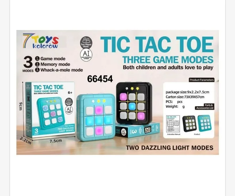 Elektroniczna gra Tic Tac Toe 3 tryby 7TOYS