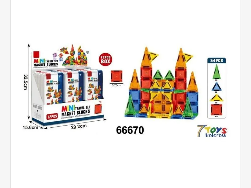 Klocki Magnetic Blocks Mini Set 54 pcs