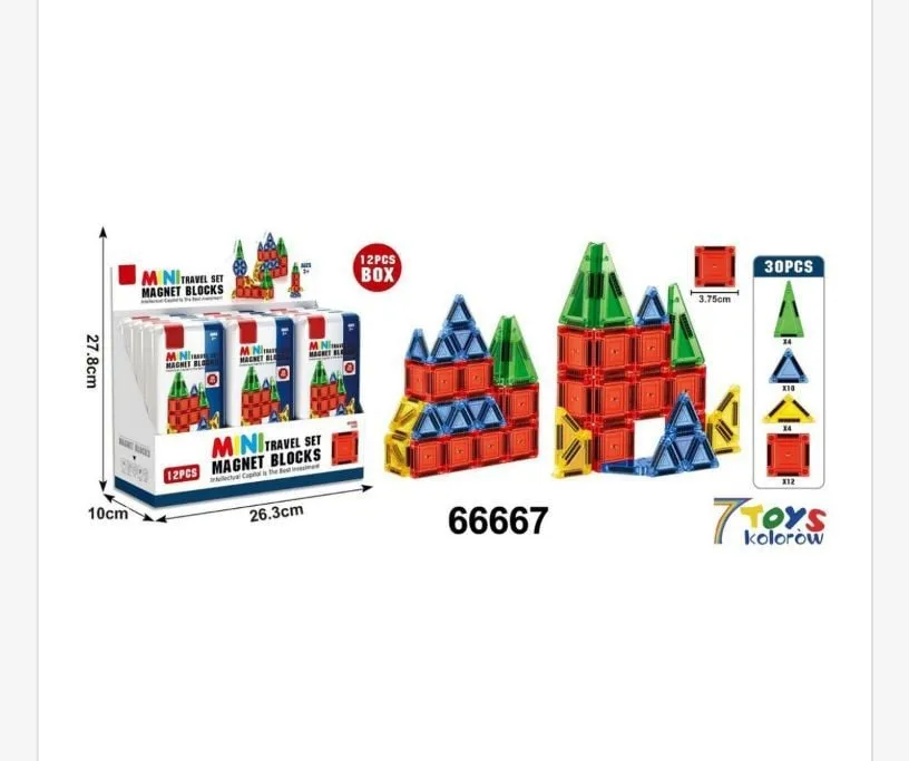 Klocki Magnetyczne Mini Set 12 szt.