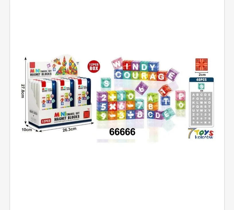 Klocki Magnetic Blocks Mini Blocks Set 40 pcs