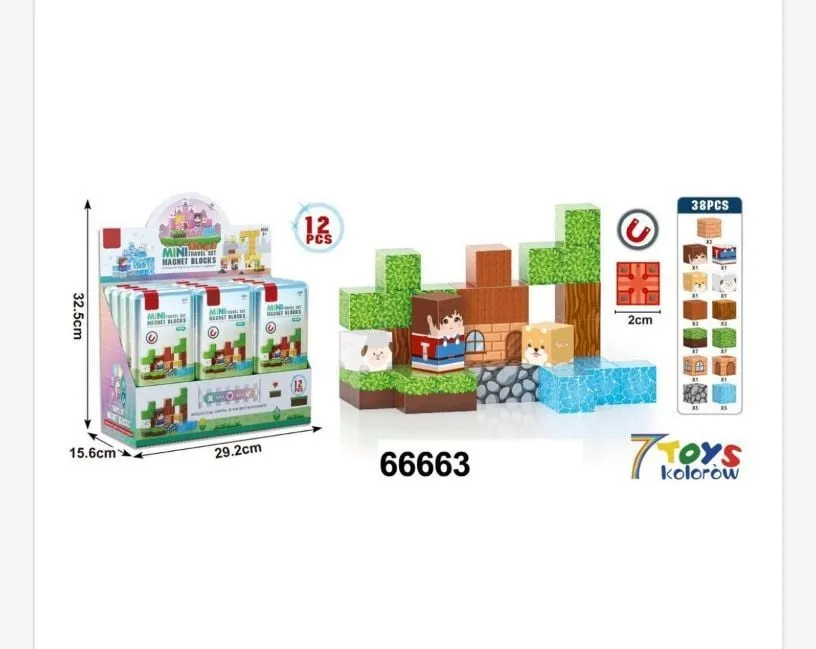 Klocki Magnetic Blocks Ice Block Toys 38 PCS