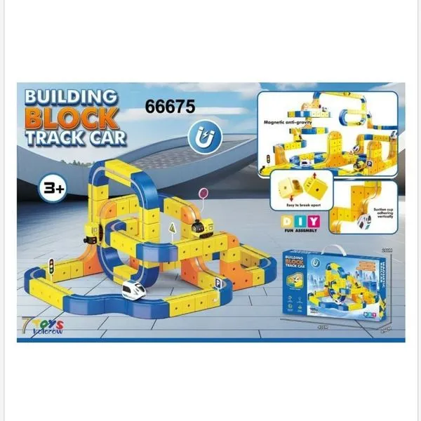 Zabawka Building Block Track Car 66675