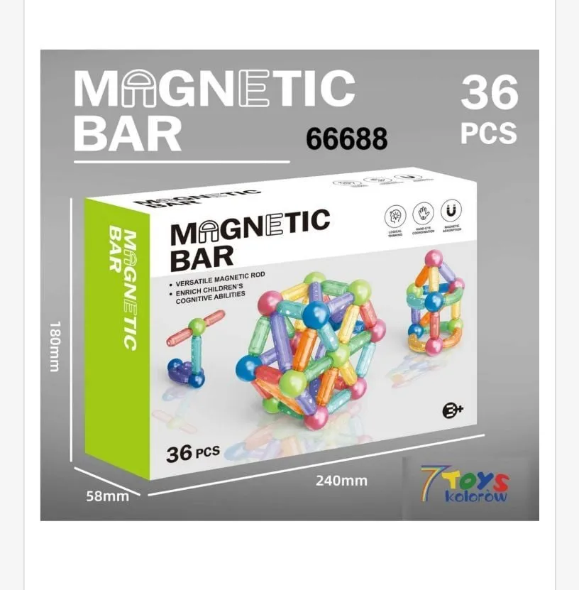 Magnetic Bar 36PCS - klocki magnetyczne