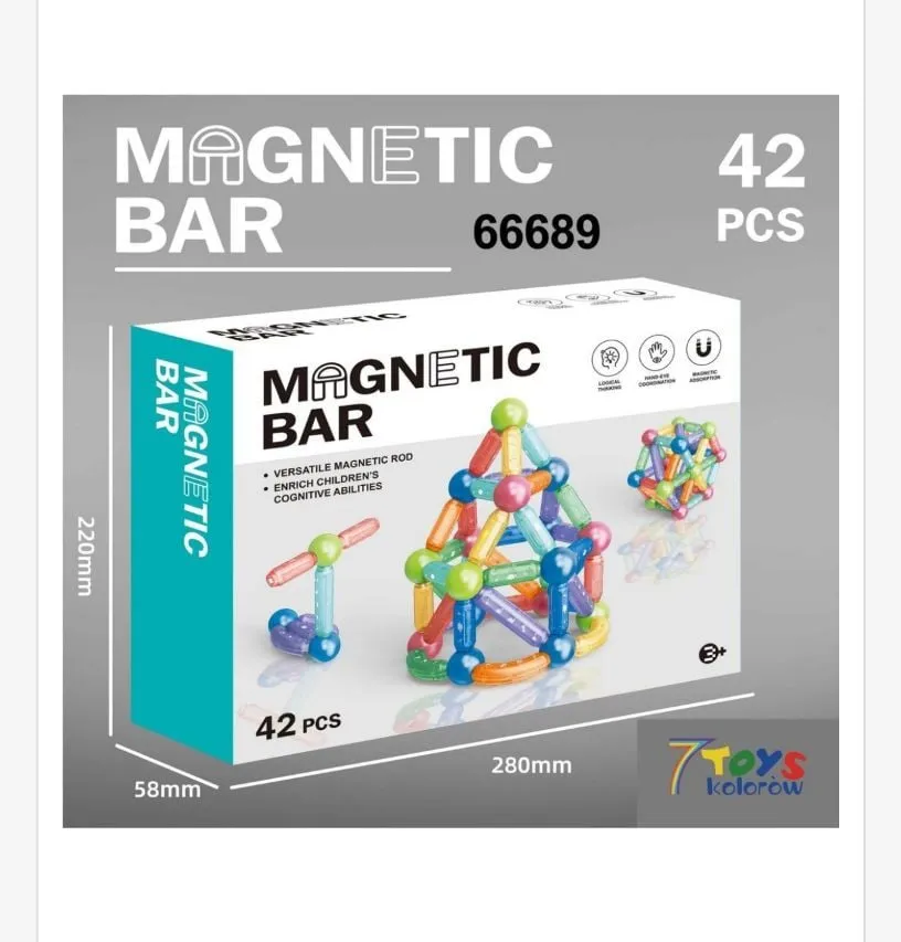 Magnetyczny Bar 42PCS pręty magnetyczne 280x58mm