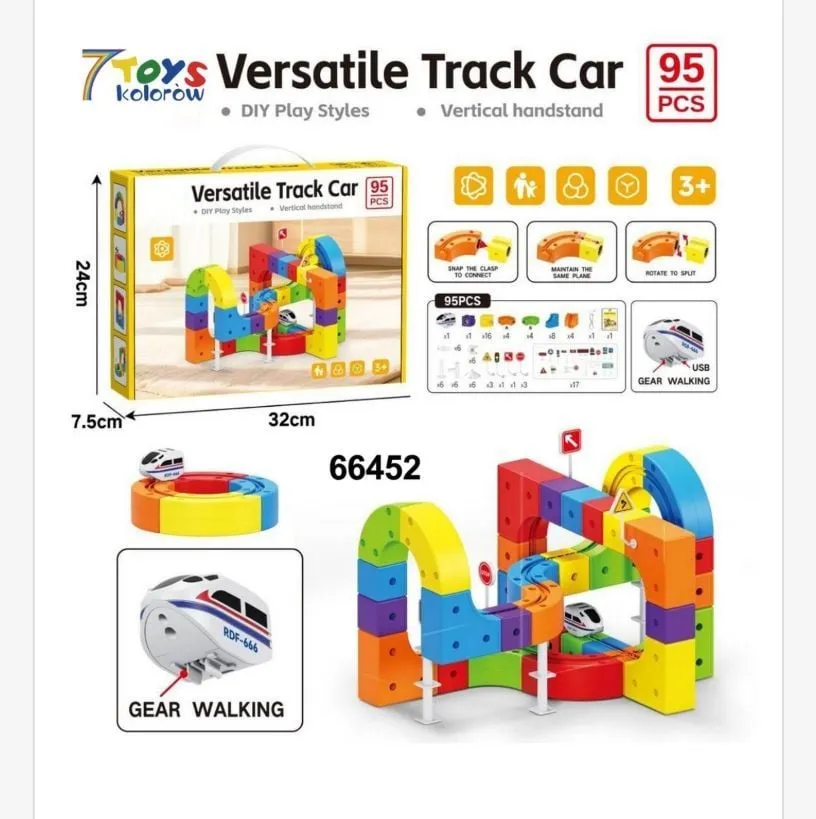 Zestaw klocków tor samochodowy Versatile Track Car 95 pcs