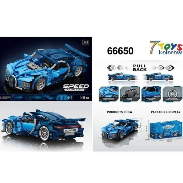 Klocki konstrukcyjne Samochód Speed 66650 niebieski