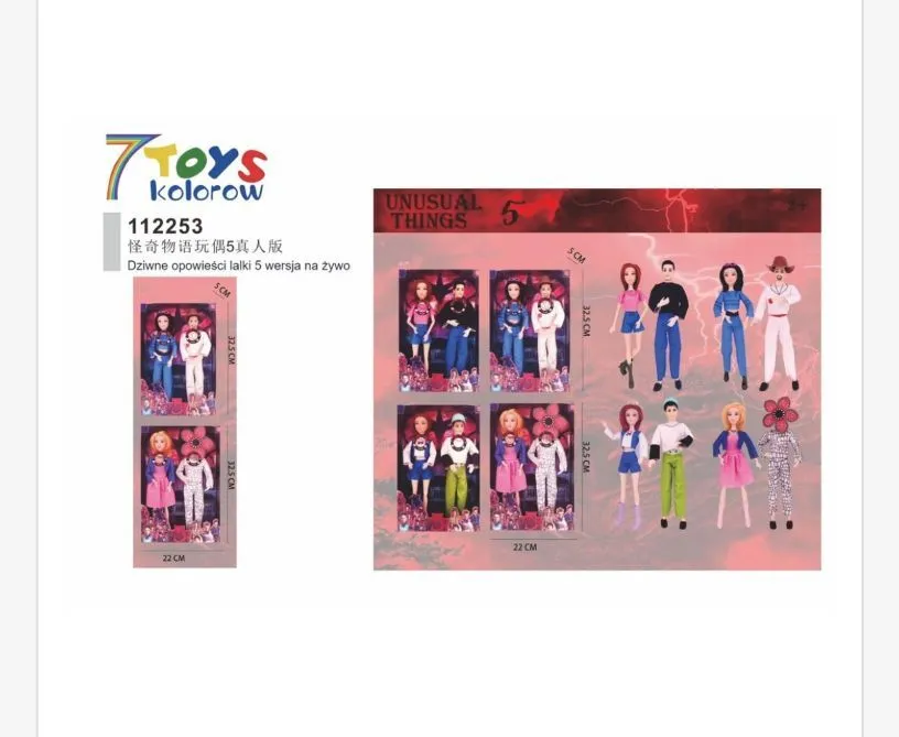 Lalka Stranger Things 7 Toys Kolorów Uniwersal 5 szt