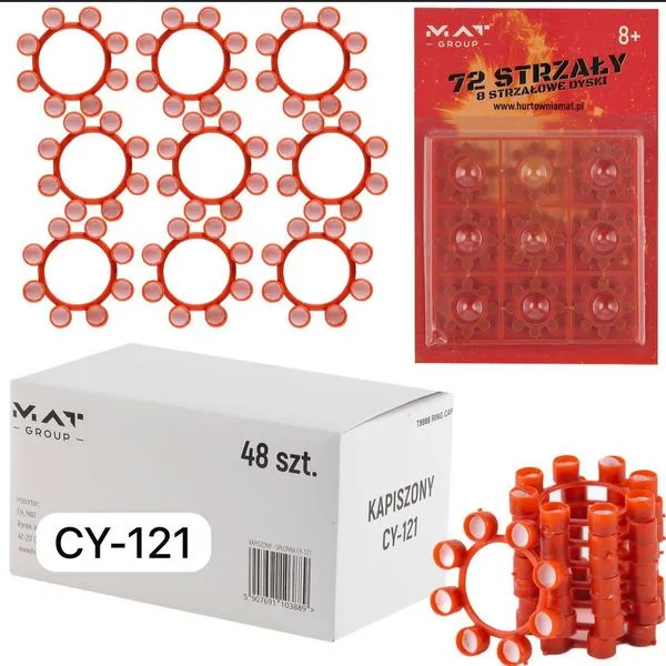 Zabawki Spłonka MAT 72 strzały 8+ Y-121 CY-121