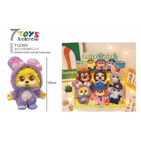 Maskotka Zootopia 18cm Kolorow z uszami królika