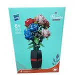 Klocki Zuanma 754PCS - Bukiet 9 Róż w Wazonie