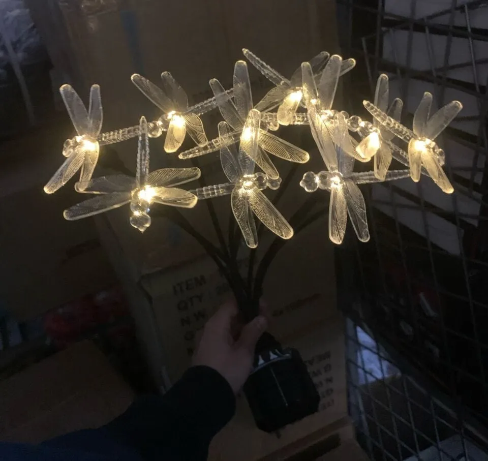 Lampa Campingowa Solarnie/USB Ważki Ogrodowe 6 szt.
