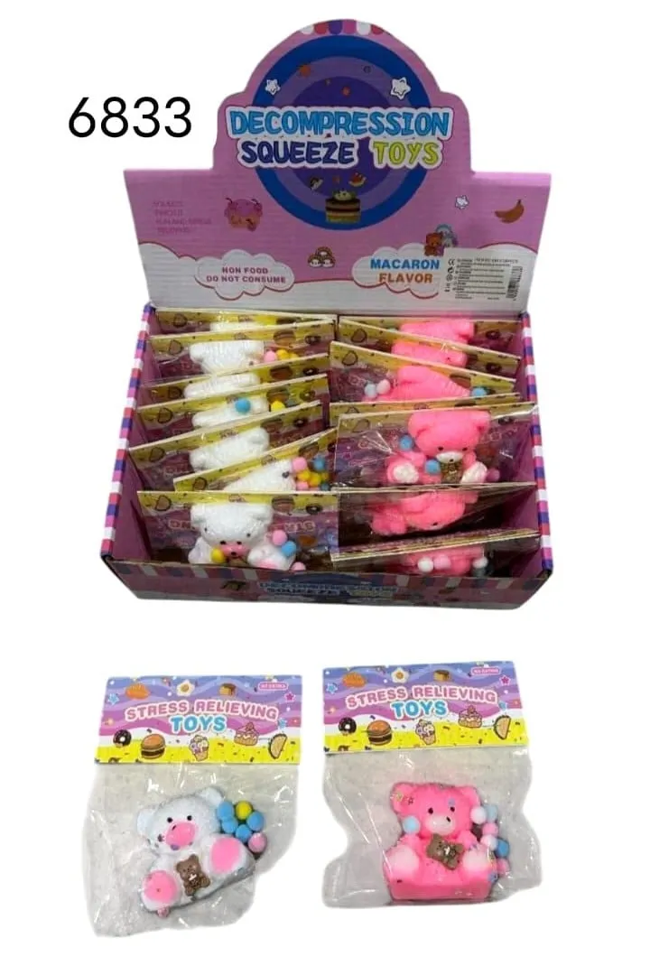 Zabawka Gniotki Miś Antystresowy Macaron Flavor 16 szt.