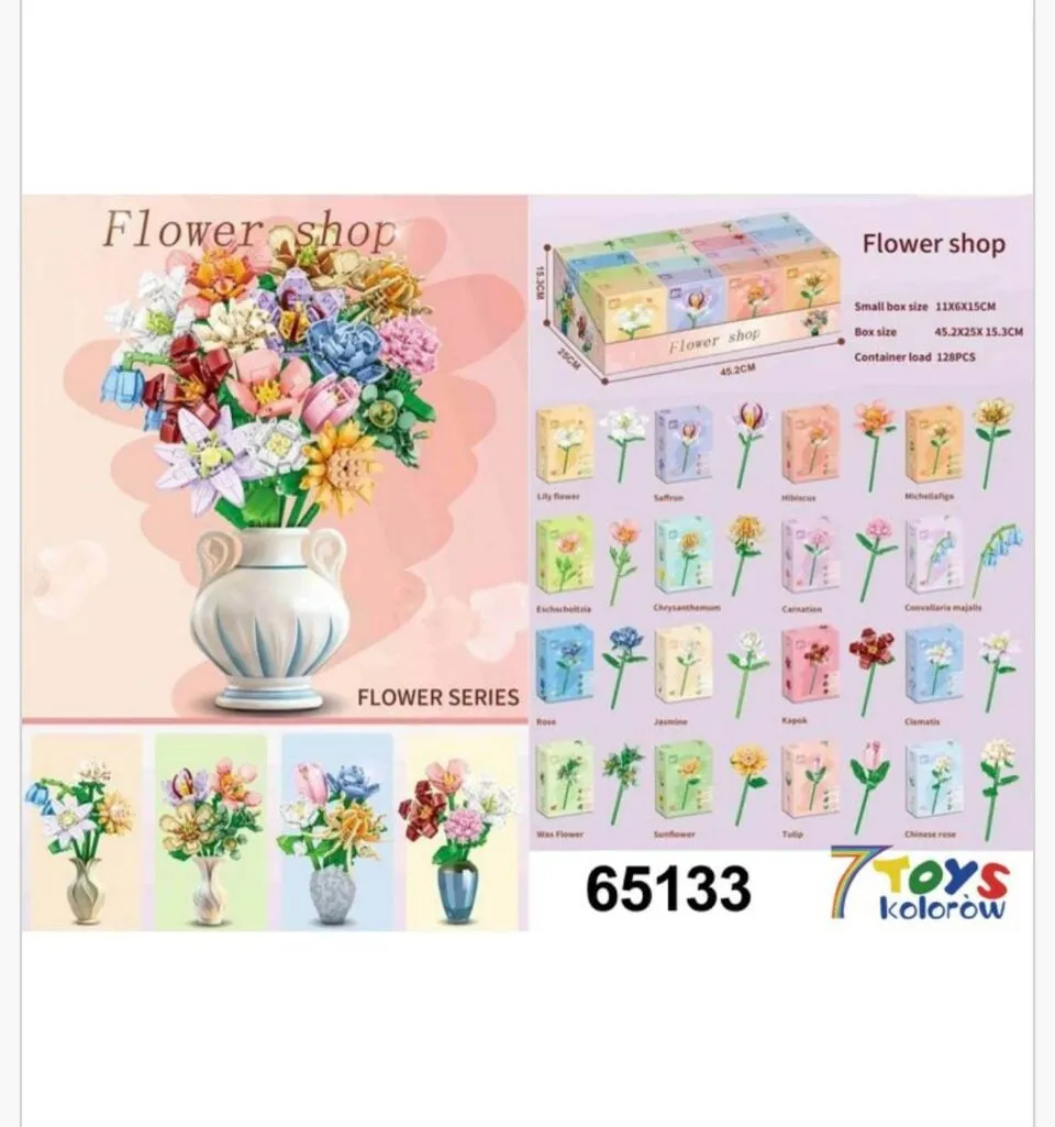 Klocki Flower Shop 16 szt. 7 TOYS 65133 Flower Series