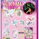 Naklejki Świecące Glow Horses Jednorożce 34.5x24cm