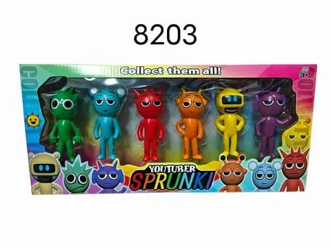 Zabawki Sprunki 6PCS - Zestaw kolorowych figurek kolekcjonerskich