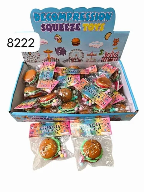 Zabawka Squeeze Toys Gniotek Antystresowy Hamburger 24 szt