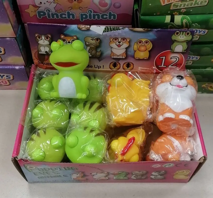 Zabawka Squeeze Toys Animal Gniotek Wyłupiaste Oczy 24szt