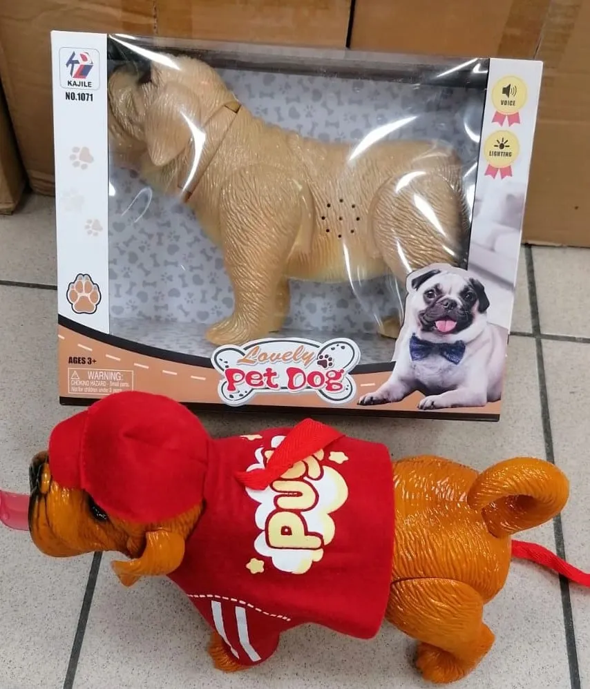 Zabawka interaktywna piesek Lovely Pet Dog na baterie, światło i dźwięk