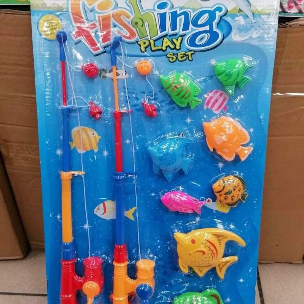 Zabawka Fishing Play Set - Zestaw do łowienia ryb, 2 wędki + 8 rybek