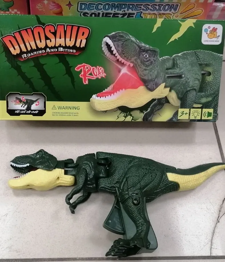 Zabawka Dinosaur Squeeze - Interaktywny T-Rex z rykiem i światłem