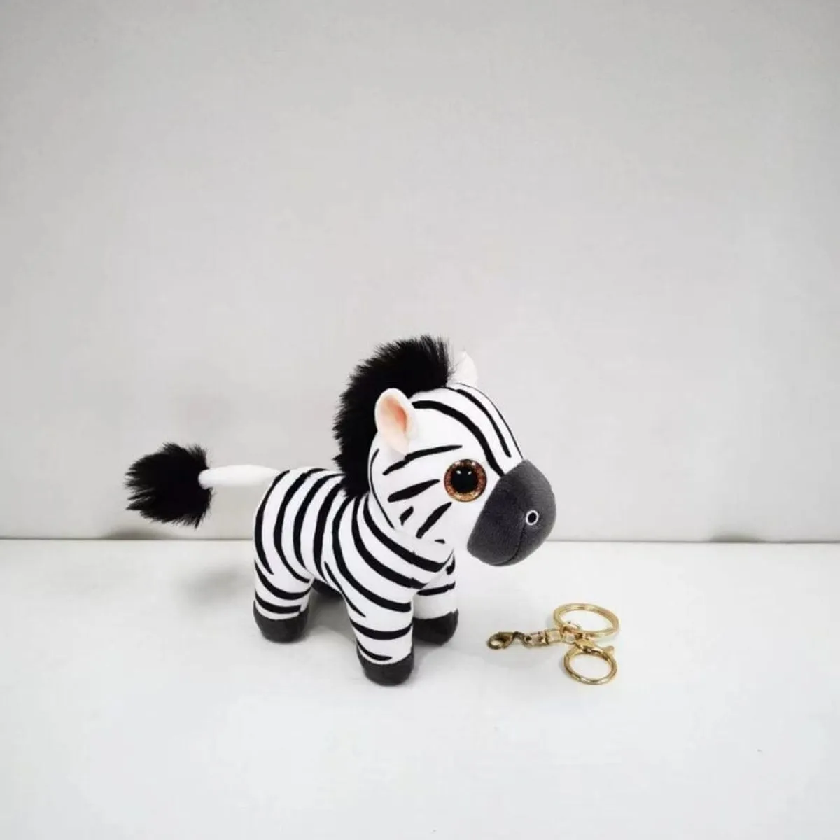 Maskotka Brelok Zebra Pluszowa Czarno-Biała