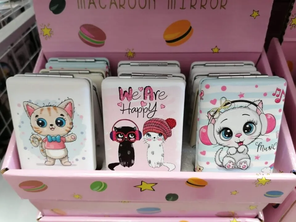 Lusterka Kosmetyczne Kieszonkowe Kotki Macaroon Mirror 12 szt.