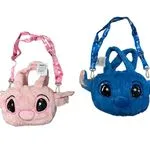 Torebka Stitch i Angel pluszowa na ramię, mix kolorów 12 szt.