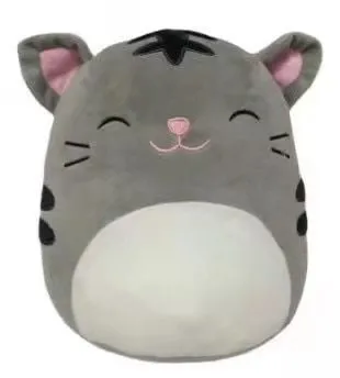 Maskotka Pluszowa 30cm Szary Kotek Squish