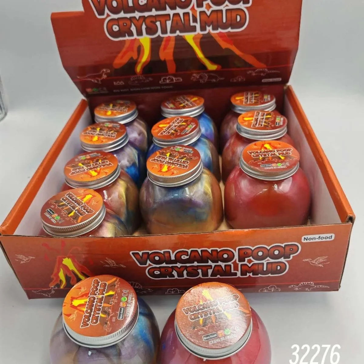 Zabawki Slime Volcano Poop Crystal Mud - Masa Plastyczna 12 szt.