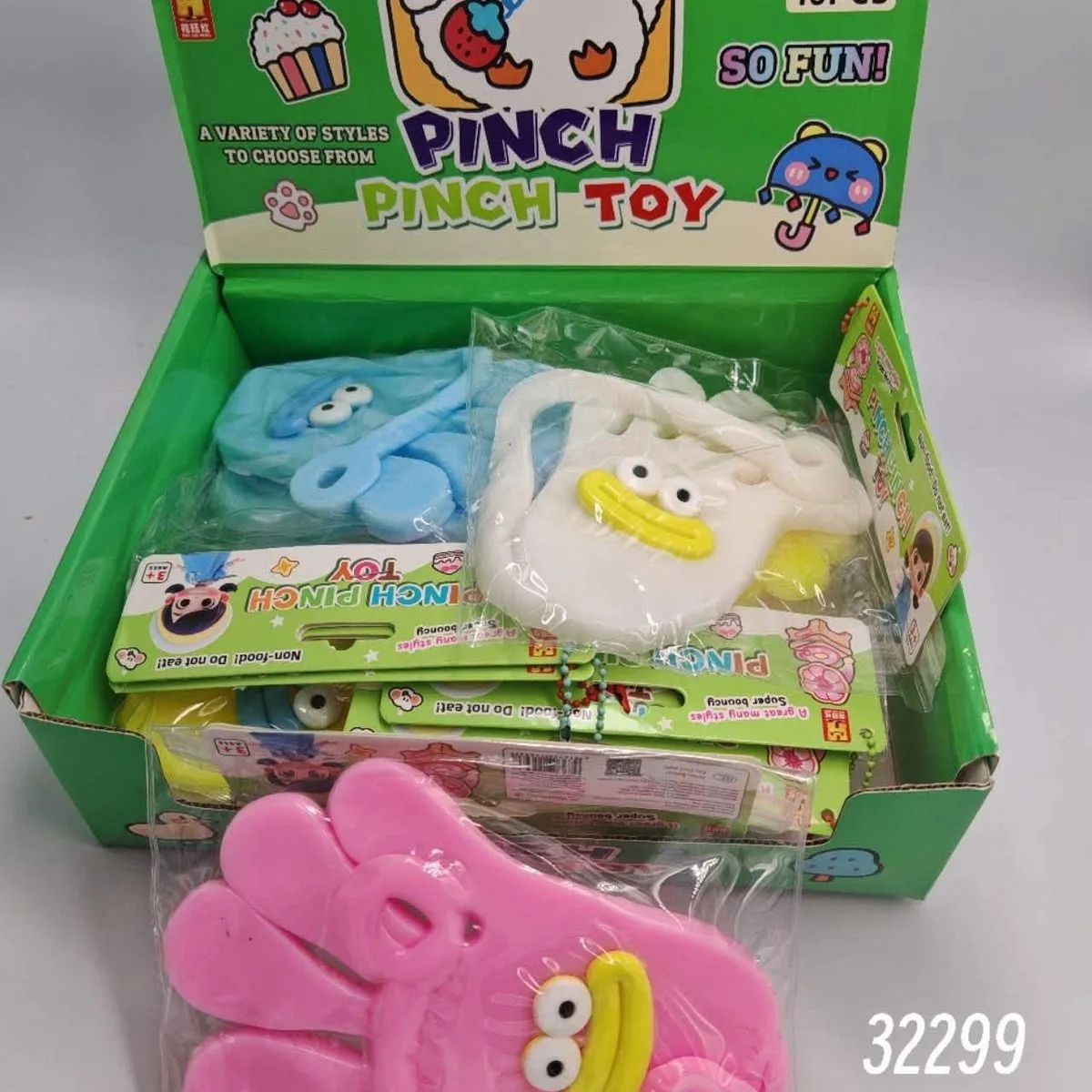 Zabawki Pinch Pinch Toy Gniotki Antystresowe 10 szt. Mix Kolorów