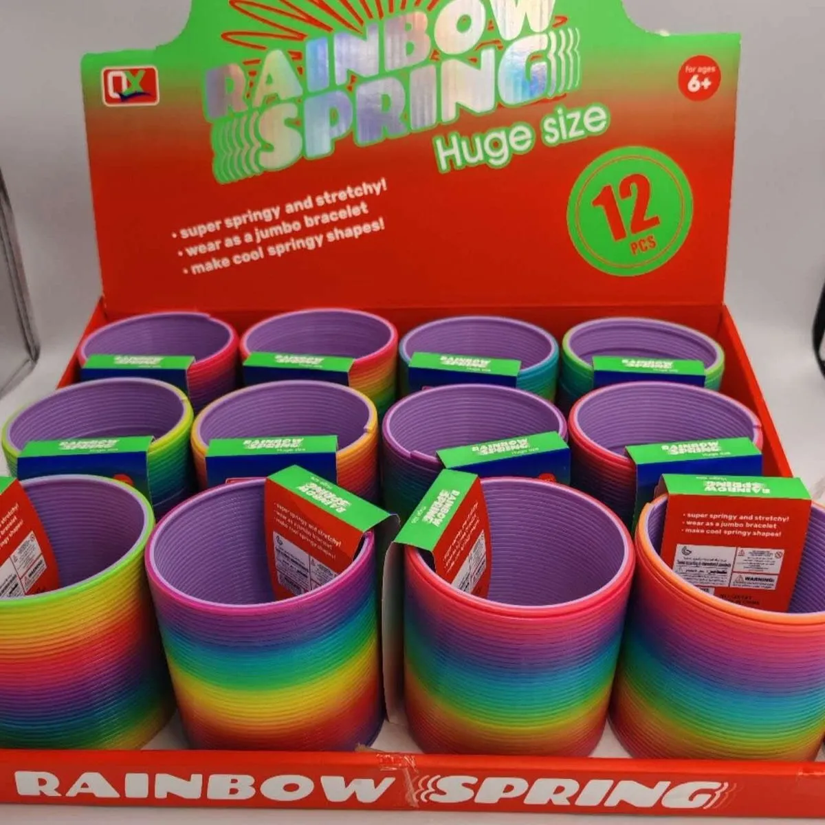 Zabawki Rainbow Spring Huge Size - Tęczowa Sprężyna 12 szt.