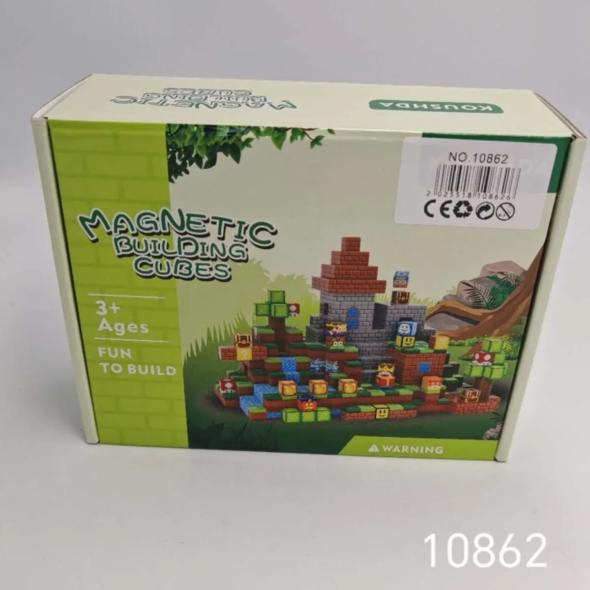 Magnetyczne klocki kostki Magnetic Building Cubes, 12 szt, 3+