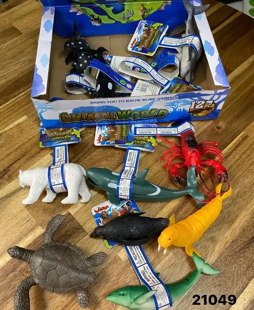 Figurki Animal World Zwierzęta Morskie i Arktyczne 12 szt.