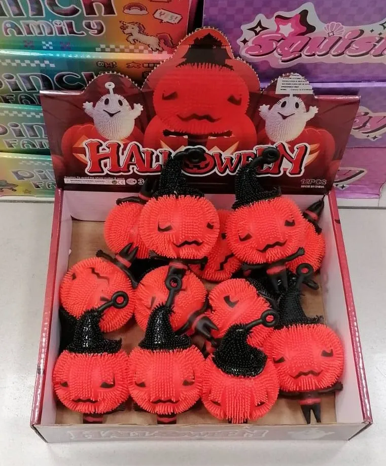 Zabawki Squeeze Halloween LED Dynia Gniotek 12 szt.