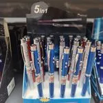 Wskaźnik laserowy 5in1 Laser Pointer Pen, metalowy, mix kolorów