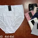 Majtki damskie 4XL-6XL białe z koronką #1043