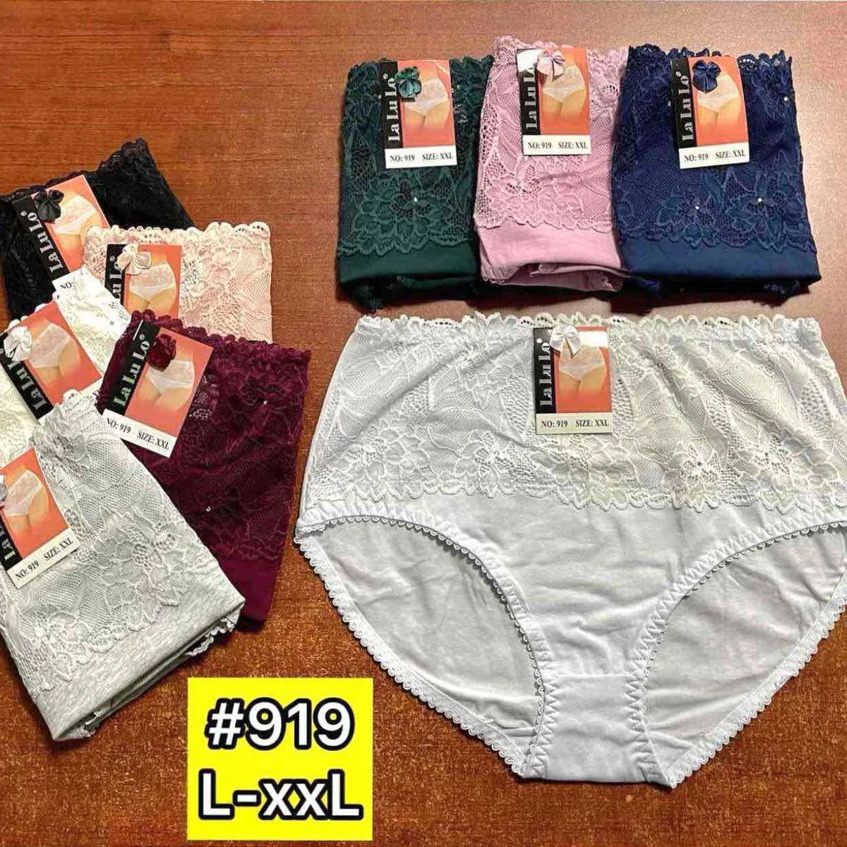 Majtki damskie koronkowe L-XXL #919, 24 szt
