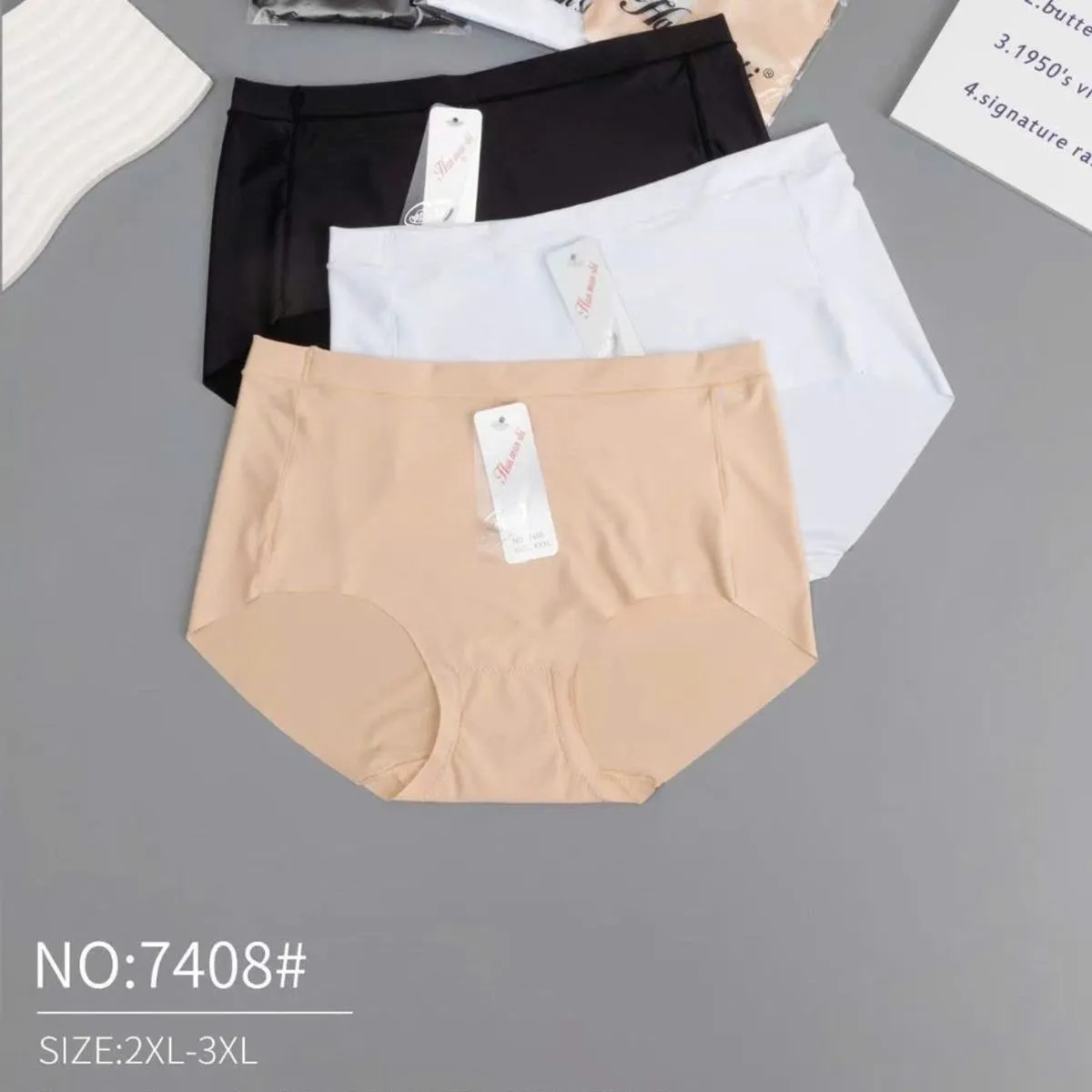 Majtki damskie bezszwowe S-XXL 89% poliamid 11% lycra