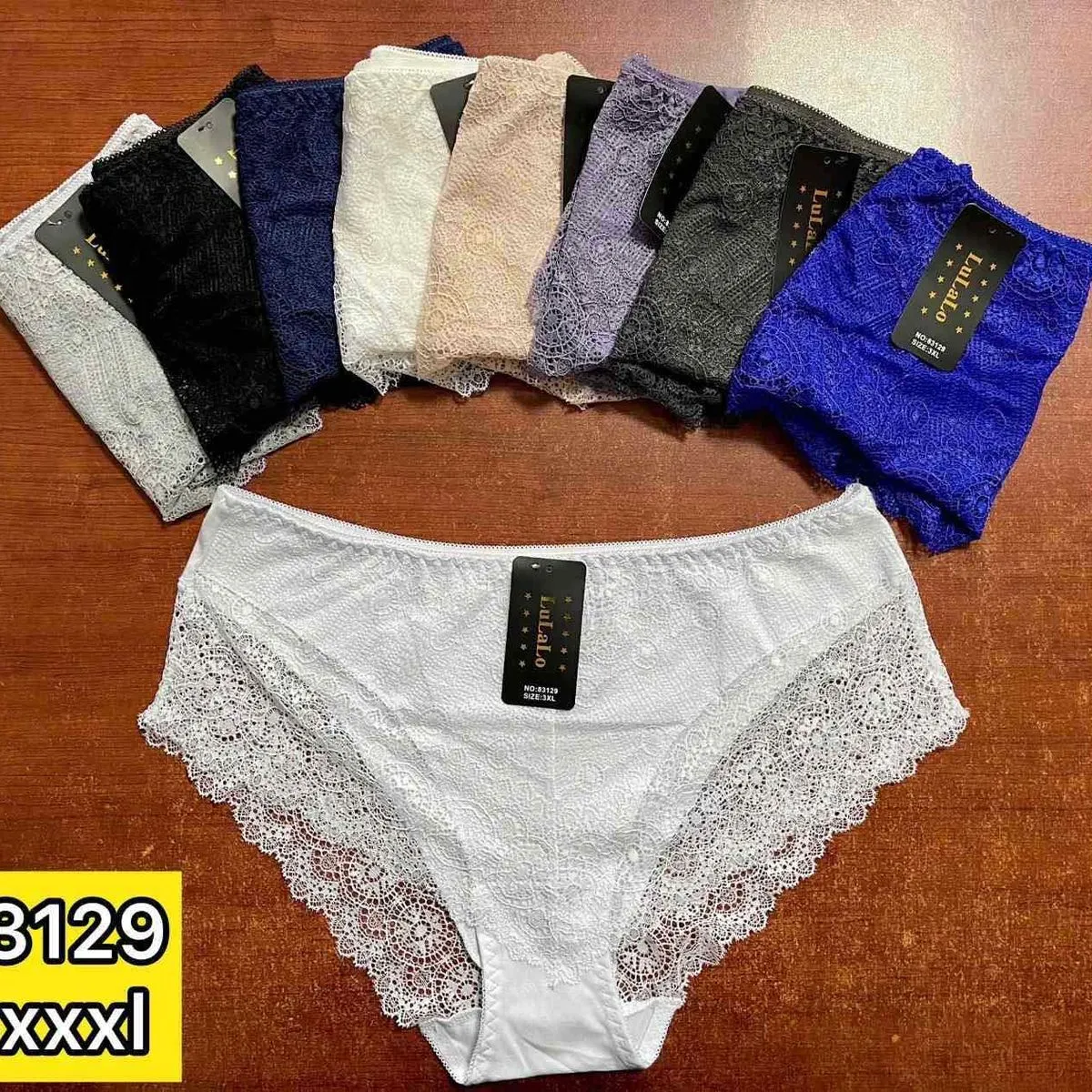 Majtki damskie XL-XXL koronkowe, 8 kolorów, op. 24 szt