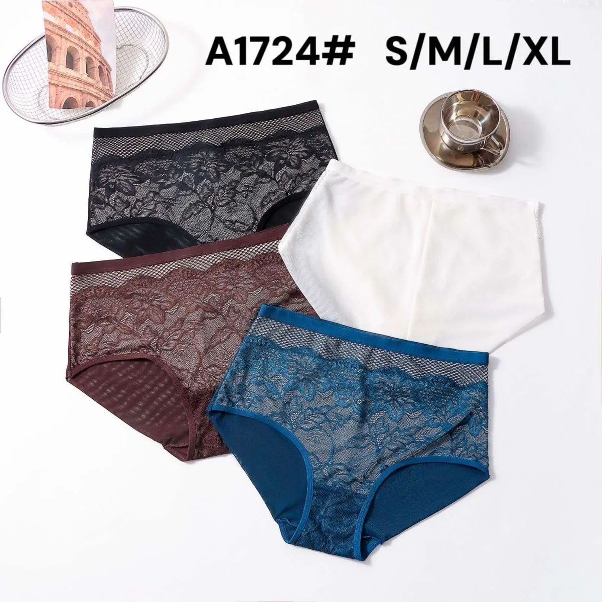 Majtki damskie koronkowe A17244 S/M/L/XL 4 kolory