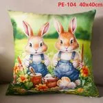 Poszewki 40x40 cm Wielkanoc PE-104 z królikami