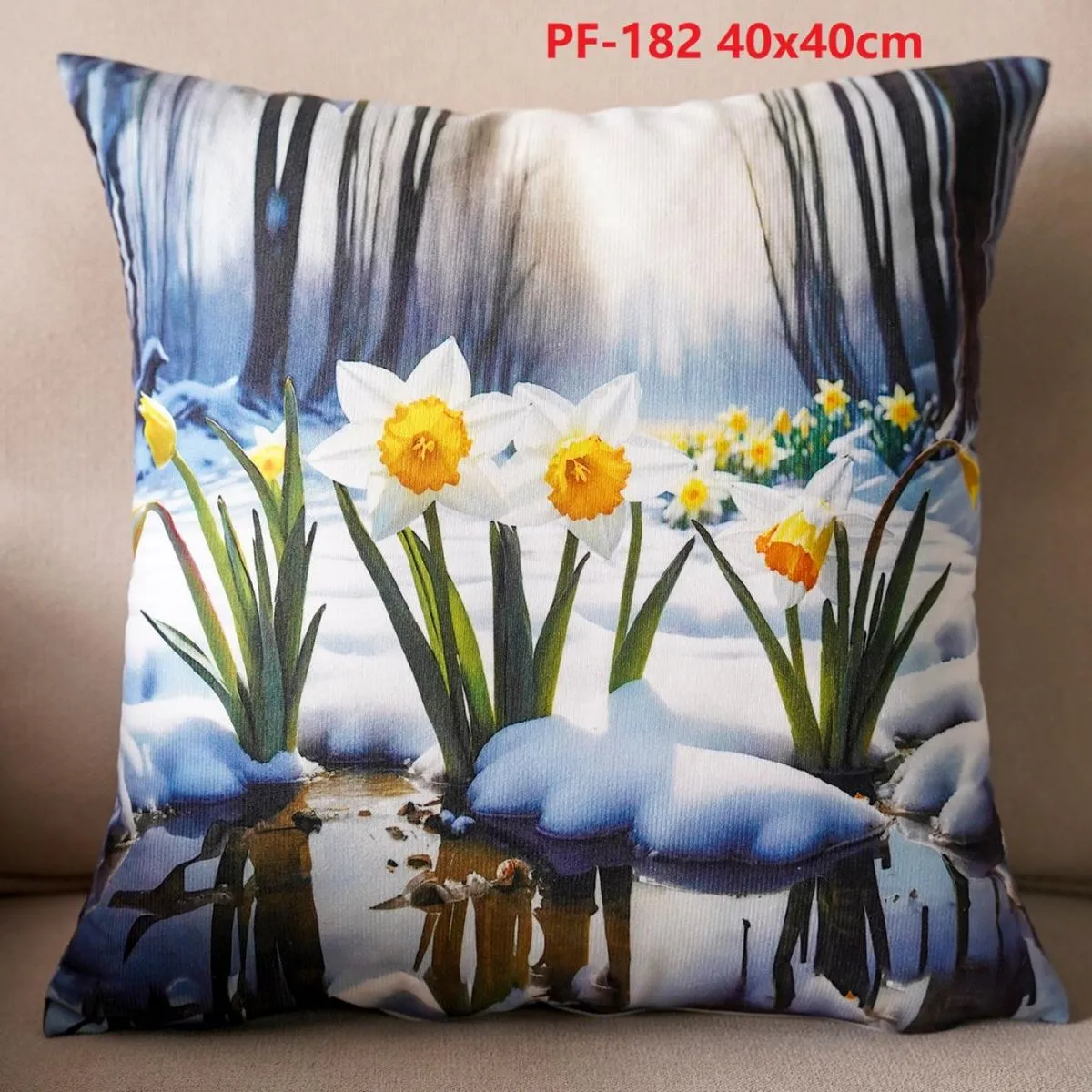 Poszewki 40x40 cm Wielkanoc z narcyzami PF-182